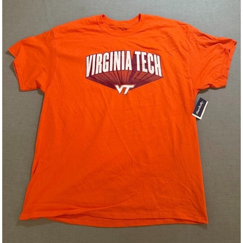 Virginia Tech Captivating NCAA Shirt Men's XL Orange Short‎ Sleeve Tee.